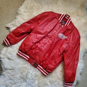 JH Collectibles Red Bomber Varsity Jacket